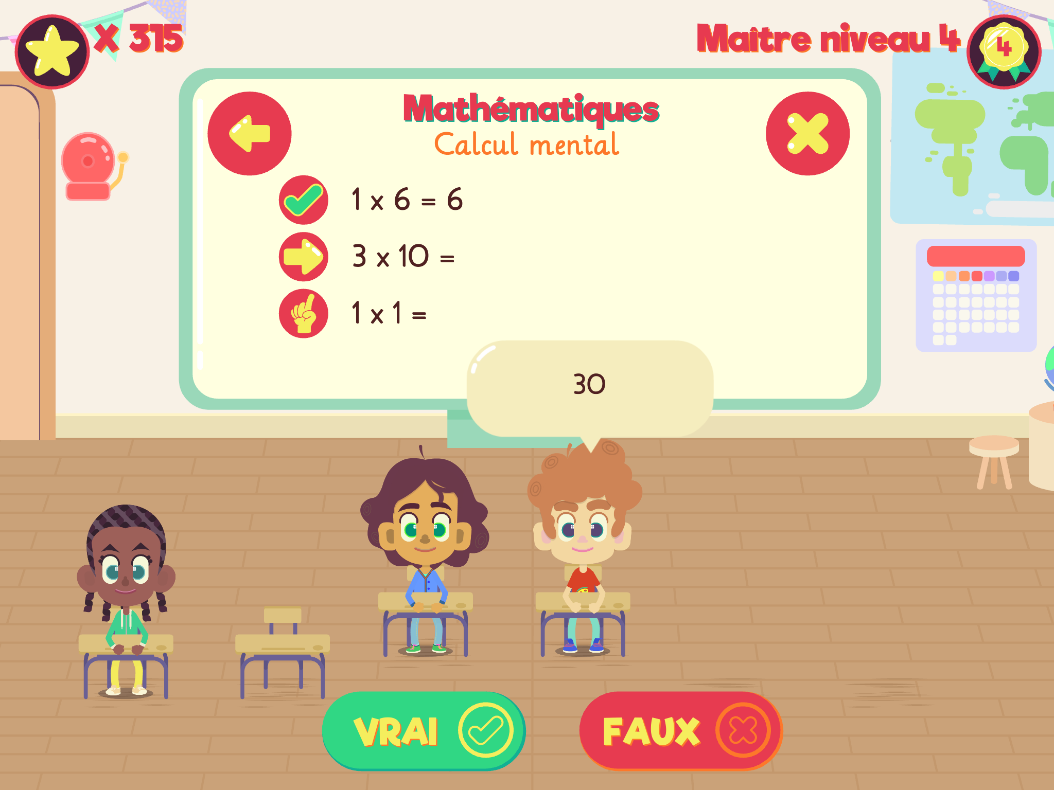 Capture d'écran application P'tits Profs